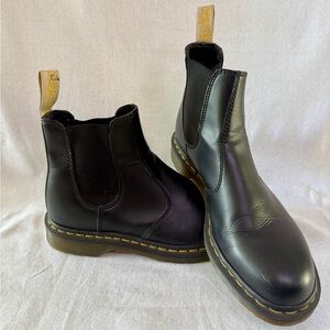 Dr. Martens Black Boots with Yellow Accents Size 10 M